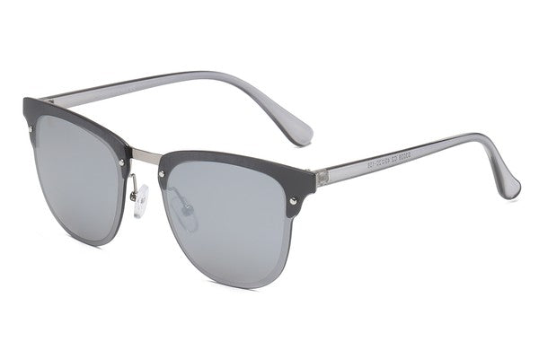 Classic Half Frame Round Fashion Sunglasses
