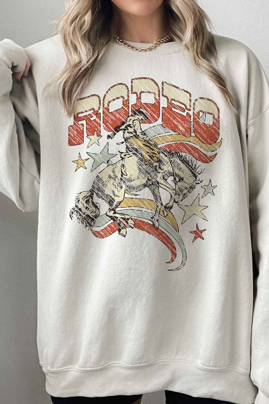 WESTERN RODEO COUNTRY OVERSIZED GRAPHIC SWEATSHIRT
