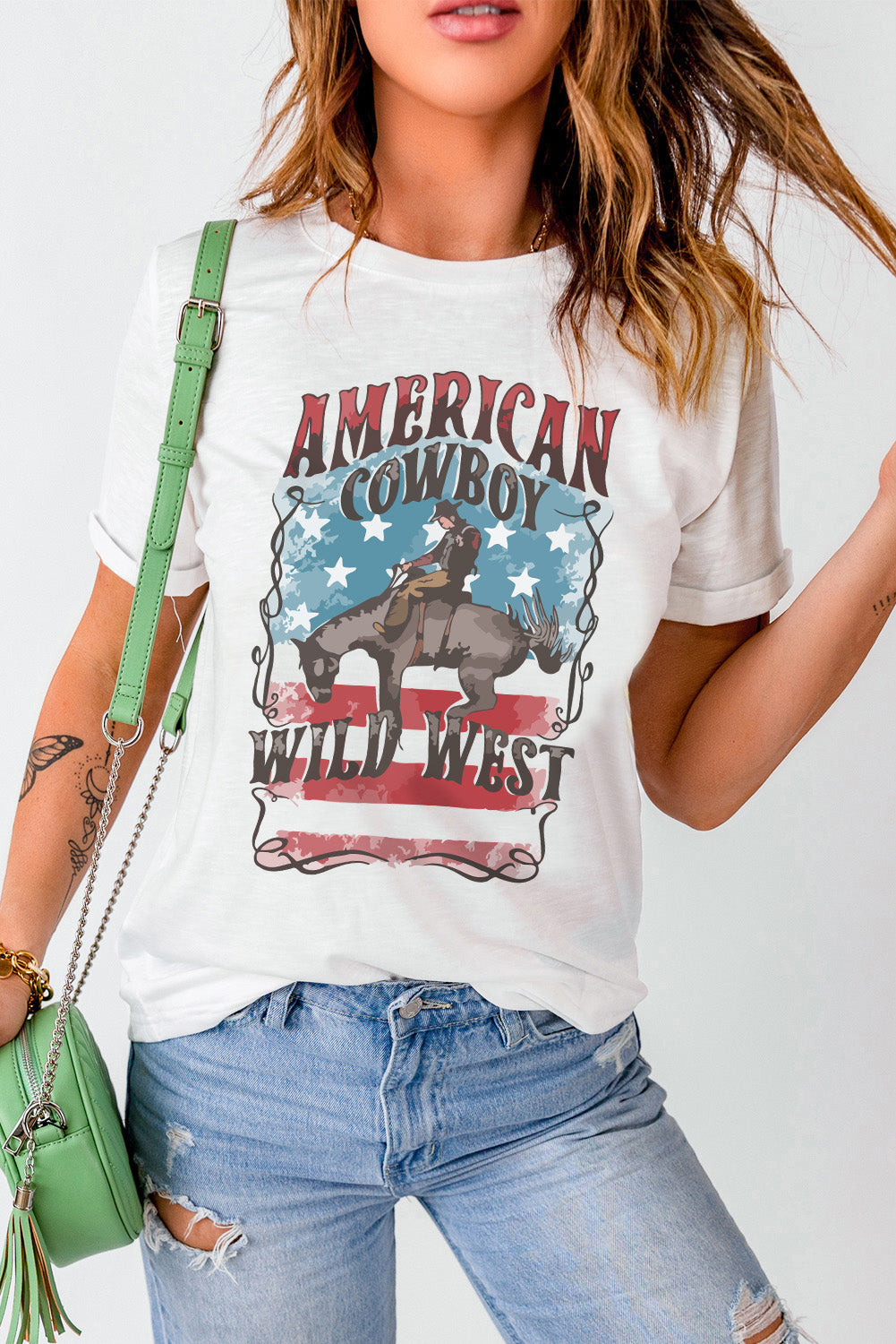 AMERICAN COWBOY WILD WEST Tee Shirt